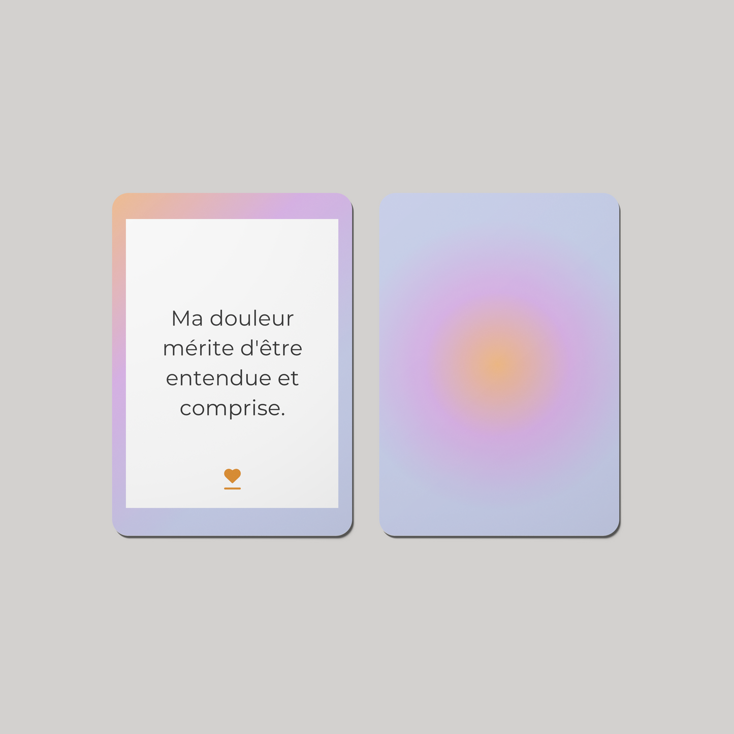 Cartes d'affirmations positives pour le deuil