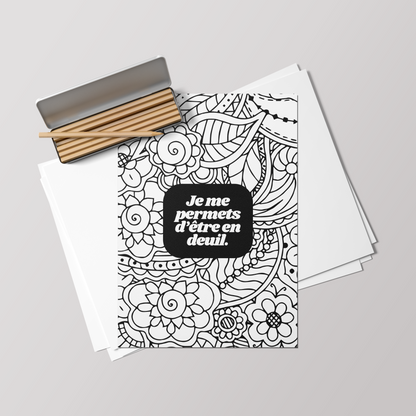 Coloriages pour le deuil